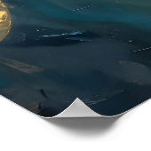 A Beautiful Gold and Turquoise Angel  Poster (Hoek)