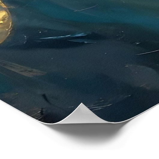 A Beautiful Gold and Turquoise Angel  Poster (Hoek)