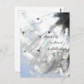 a beautiful life ... Sprüche Löwenzahn Samen Briefkaart (Voorkant / Achterkant)