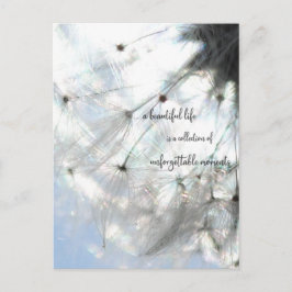 a beautiful life ... Sprüche Löwenzahn Samen Briefkaart