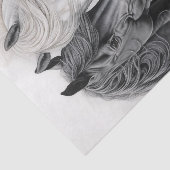 A Beautiful Portrait of a Pair of Painterly Horses Tissuepapier (Detail)