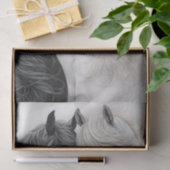 A Beautiful Portrait of a Pair of Painterly Horses Tissuepapier (Geschenk)