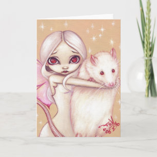 "A Beautiful Rat" Greeting Card Kaart