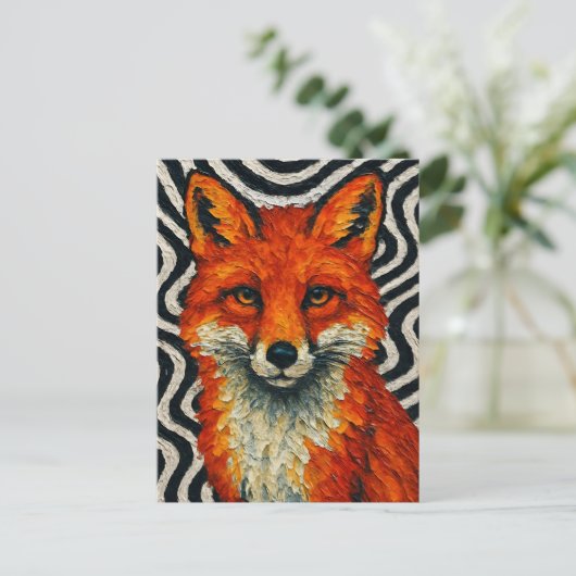A beautiful red fox  briefkaart (Staand voorkant)