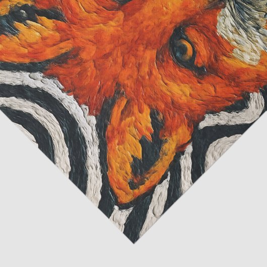 A beautiful red fox decoupage tissuepapier (Detail)