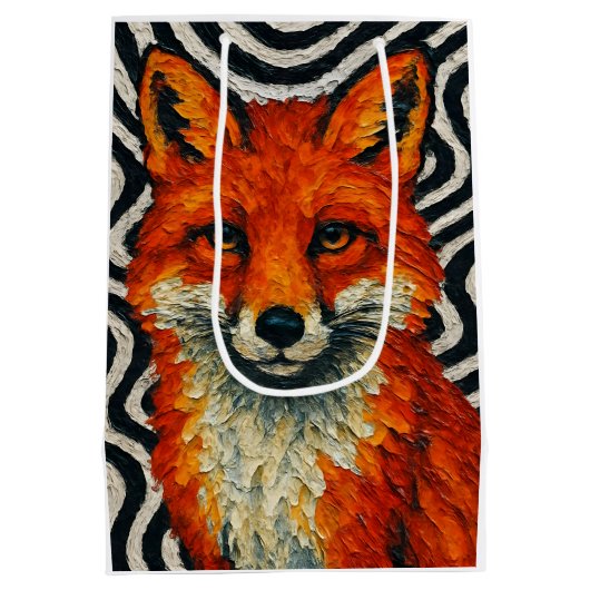 A beautiful red fox medium cadeauzakje (Achterkant)