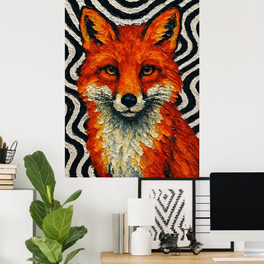 A beautiful red fox  poster (Thuiskantoor)
