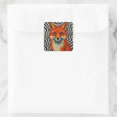 A beautiful red fox  vierkante sticker (Tas)