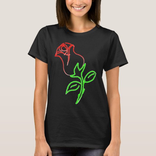 A beautiful red rose is a for Valentine's Day T-shirt (Voorkant)