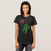 A beautiful red rose is a for Valentine's Day T-shirt (Voorkant volledig)