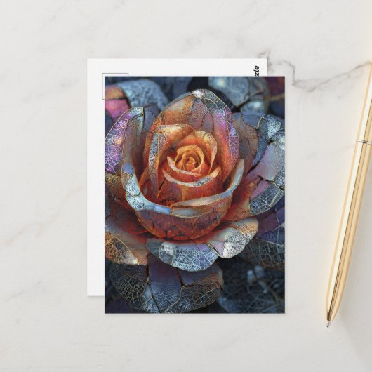 A Beautiful Rose Flower Briefkaart (Voorkant / Achterkant in situ)