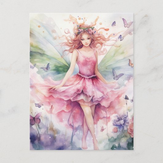 A Beautiful Spring Fairy Briefkaart (Voorkant)