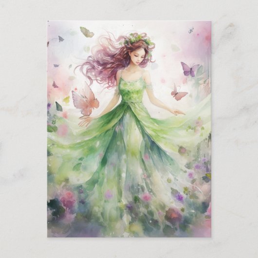 A Beautiful Spring Fairy Briefkaart (Voorkant)