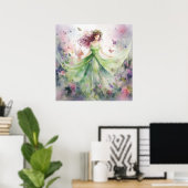 A Beautiful Spring Fairy Poster (Thuiskantoor)
