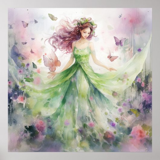 A Beautiful Spring Fairy Poster (Voorkant)