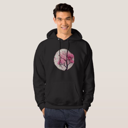 A Beautiful Symbol of Renewal Cherry Blossom Geome Hoodie (Voorkant volledig)