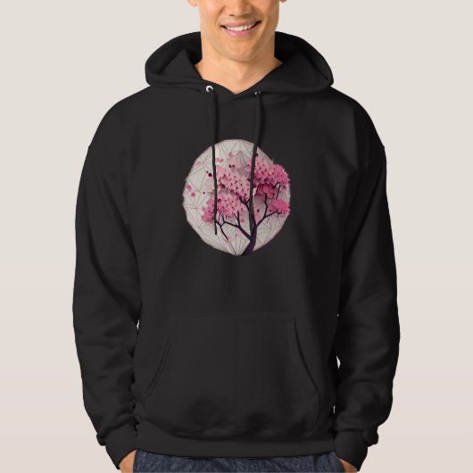 A Beautiful Symbol of Renewal Cherry Blossom Geome Hoodie (Voorkant)