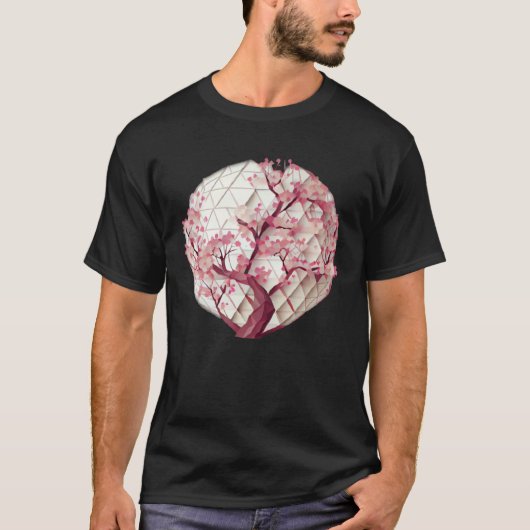 A Beautiful Symbol of Renewal Cherry Blossom Spher T-shirt (Voorkant)