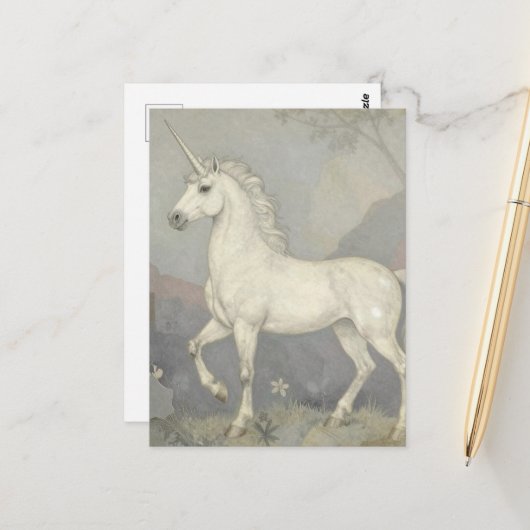 A Beautiful Unicorn  Briefkaart (Voorkant / Achterkant in situ)