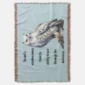 A beautiful white wise Owl Deken (Voorkant Verticaal)