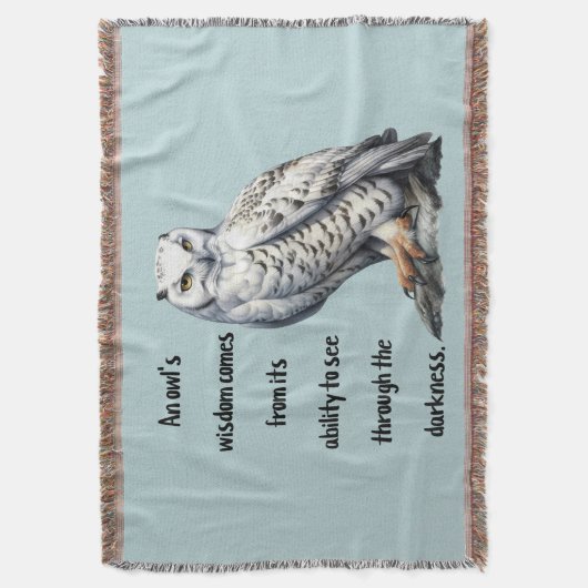 A beautiful white wise Owl Deken (Voorkant Verticaal)