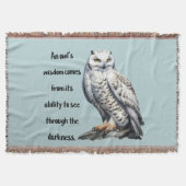 A beautiful white wise Owl Deken (Voorkant)