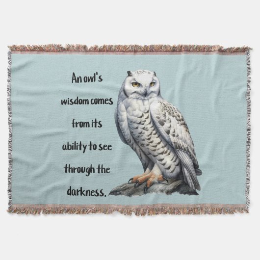 A beautiful white wise Owl Deken (Voorkant)