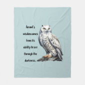 A beautiful white wise Owl Fleece Deken (Voorkant)