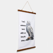 A beautiful white wise Owl Hangend Wandkleed (Gebogen)