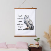 A beautiful white wise Owl Hangend Wandkleed (Slaapkamer)