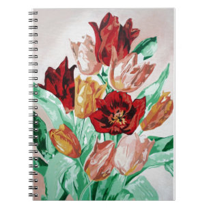A Beautifully Bold Floral Bouquet of Tulips Notitieboek