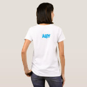 A Bee & Forget-me-niet Bloemen & een Naam T-shirt (Achterkant volledig)