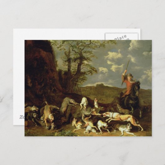 A Beer Hunt, 1655 Briefkaart (Voorkant / Achterkant)