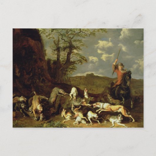 A Beer Hunt, 1655 Briefkaart (Voorkant)