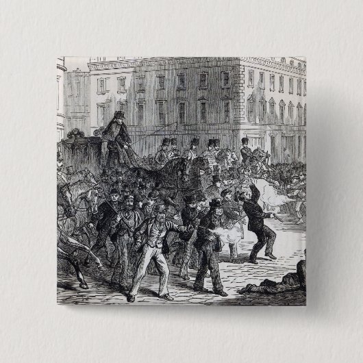 A Belfast Riot Vierkante Button 5,1 Cm (Voorkant)