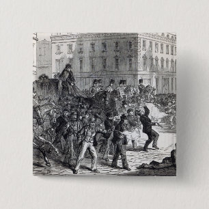 A Belfast Riot Vierkante Button 5,1 Cm