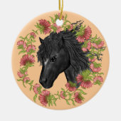 A Bellflower Black Horse Keramisch Ornament (Voorkant)