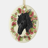 A Bellflower Black Horse Keramisch Ornament (Rechts)