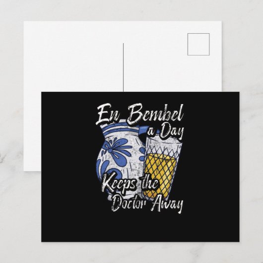 A Bembel A Day Keepe The Doctor Away Briefkaart (Voorkant / Achterkant)