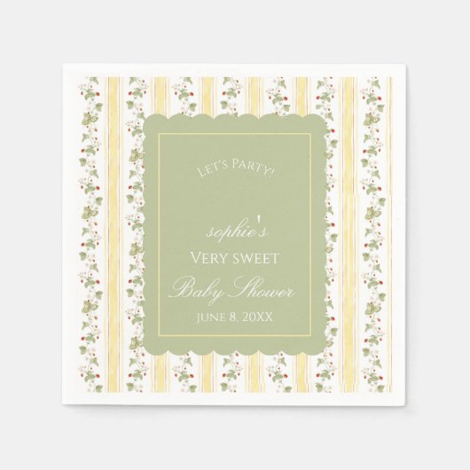 A berry sweet baby is on the way  servet (Voorkant)