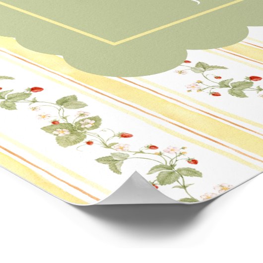 A berry sweet baby is on the way Welcome Sign Poster (Hoek)