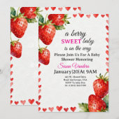 A Berry Sweet  Baby Shower invitation  Kaart (Voorkant / Achterkant)