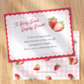 A Berry Sweet Display Shower-Strawberry Themed Informatiekaartje