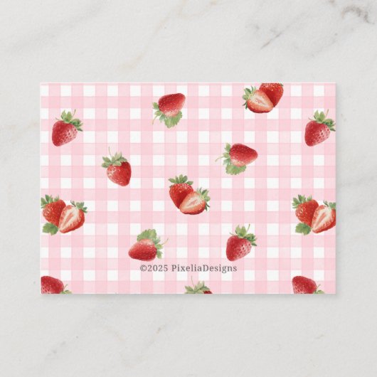 A Berry Sweet Display Shower-Strawberry Themed Informatiekaartje (Achterkant)