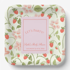 A berry sweet girl is on the way Baby Shower Papieren Bordje