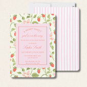 A berry sweet girl is on the way strawberry kaart