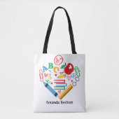 A+ Beste Leraar Schoolbenodigdheden Tote Bag (Voorkant)