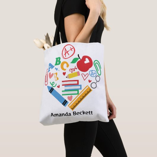 A+ Beste Leraar Schoolbenodigdheden Tote Bag (Dichtbij)