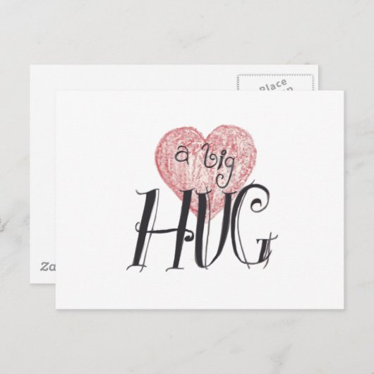 A Big Hug Briefkaart (Voorkant / Achterkant)