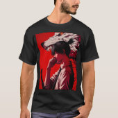 a black and red combination of shirt  (Voorkant)